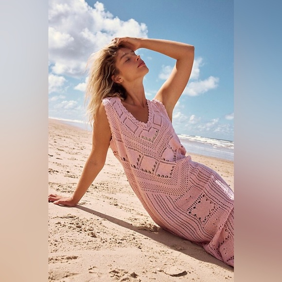 Free People Santorini Fauxchet Sweater Dress Size S - Picture 1 of 8